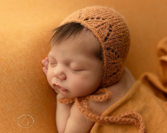 Brushed Mohair Wrap and Lace Bonnet