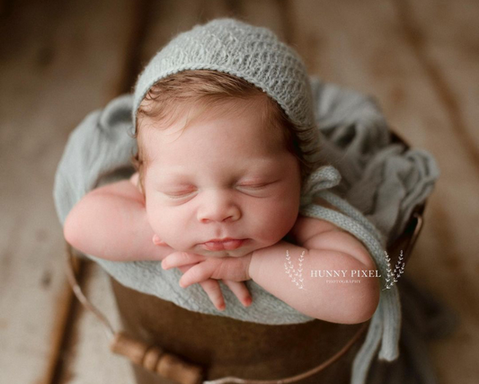 Brushed Mohair Wrap and Textured Bonnet (+Color)