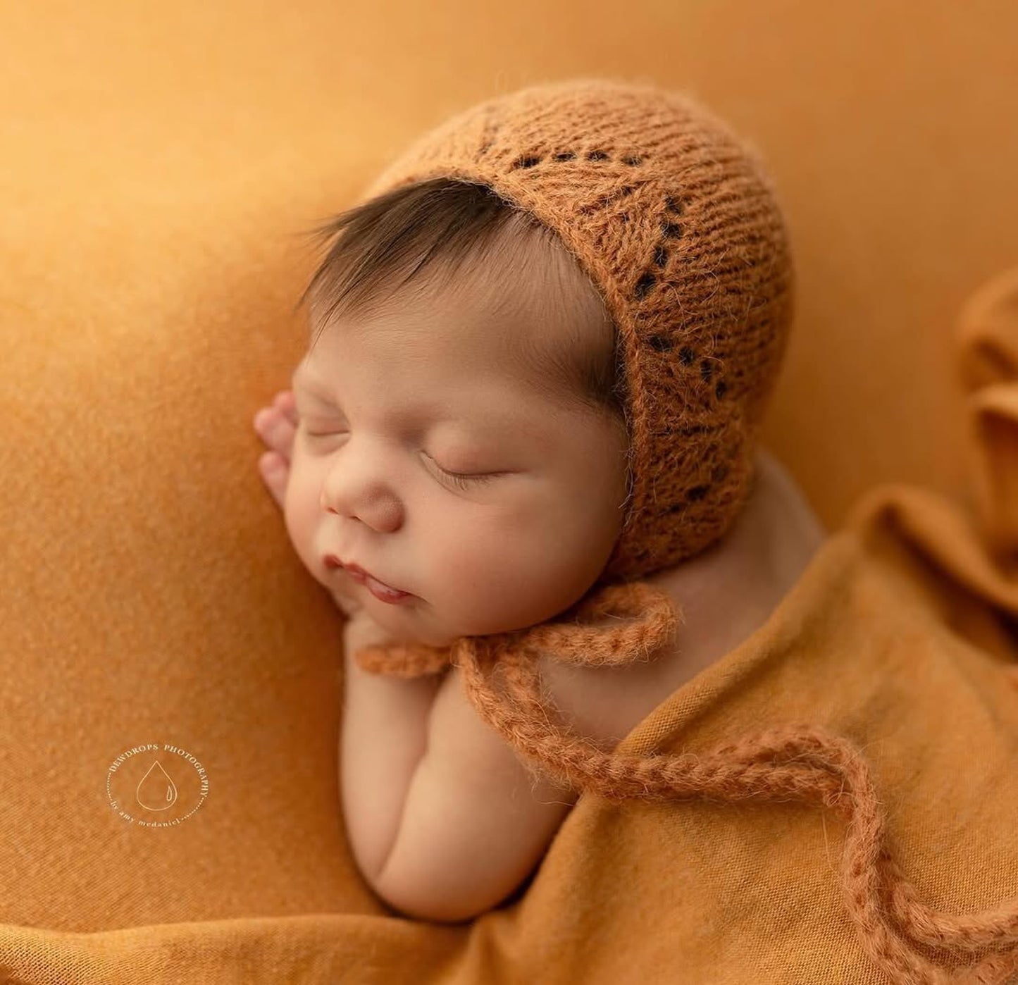 Brushed Mohair Wrap and Lace Bonnet