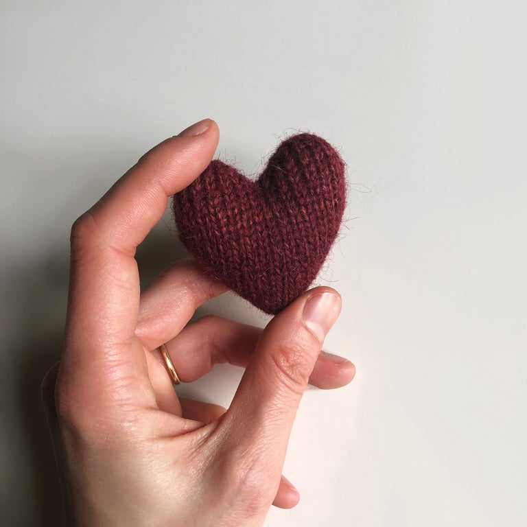 Petit coeur tricoté (+Couleurs)